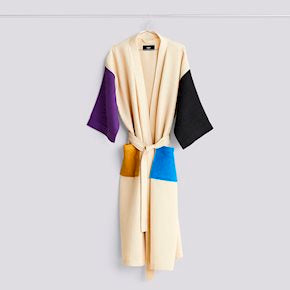 HAY Waffle Badekåbe - Cream Multi