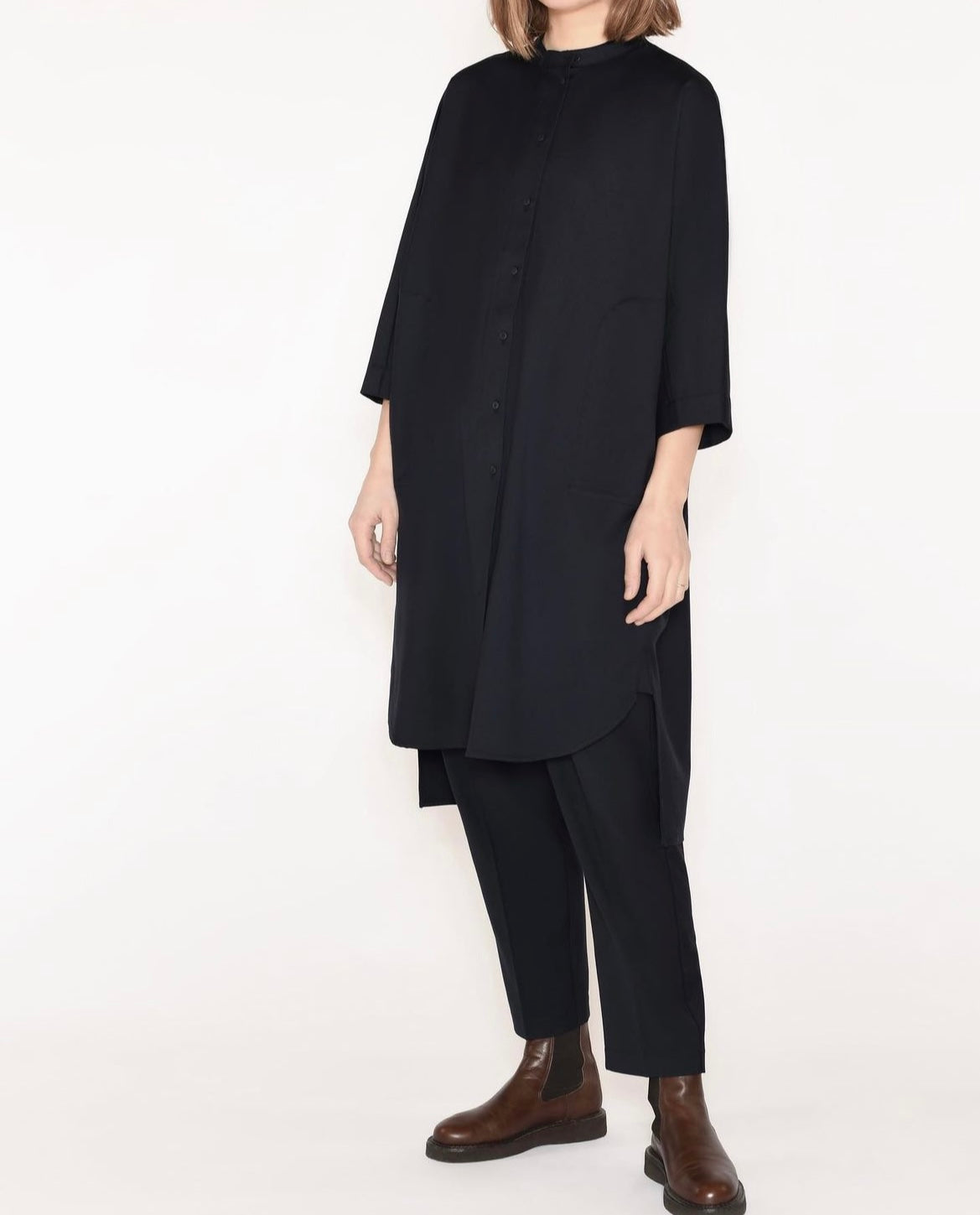 Frau Seoul Lang Skjorte - Elegant - Sort