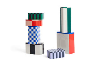 HAY Tin Container Round - Red, Soft Pink