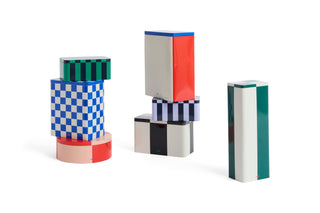 HAY Tin Container Round - Red, Soft Pink