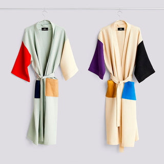 HAY Waffle Badekåbe - Cream Multi