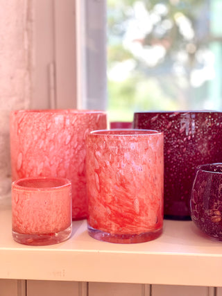 Unika Glas til lys eller plante - Flamingo