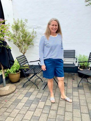 Frau Panama Bluse - Stripe Bomuld