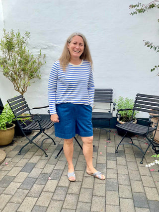 KØB FRAU HER - Frau Panama Stribet Bluse - DEN BLÅ DØR