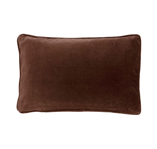 Bungalow Pude 33x50cm Velour - Chocolate