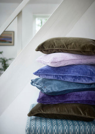 Bungalow Pude 50x50cm Velour - Walnut