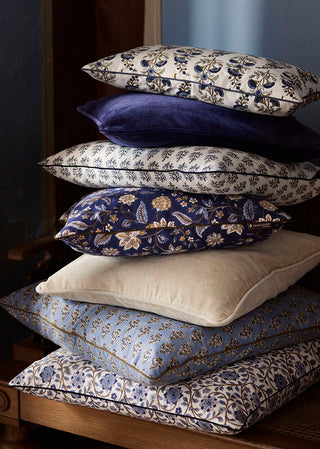 Bungalow Pude 50x50cm Velour - Sapphire