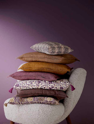 Bungalow Pude 50x50cm Hør - Espresso