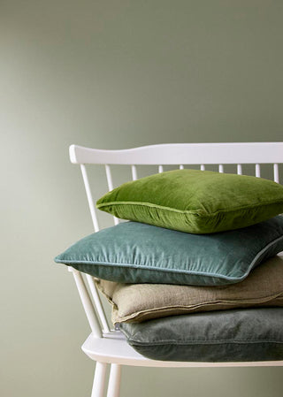 Bungalow Pude 50x50cm Velour - Fern