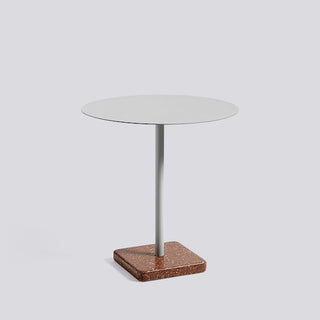 Terrazzo Table - Str. Ø70 X H74 cm - Farve: Red Terrazzo & Sky Grey