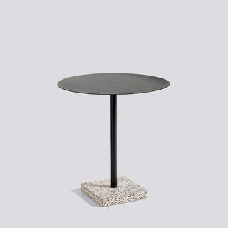 Terrazzo Table - Str. Ø70 X H74 cm - Farve: Grey Terrazzo & Anthracite