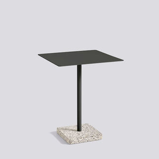 Terrazzo Table - Str. L60 X B60 X H74 cm - Farve: Grey Terrazzo & Anthracite