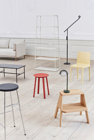 Revolver stol -Str. Ø34 X H48,5 cm - Farve: Sky Grey