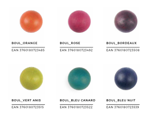 Boule magnetique - Magnetiske bolde i træ - 6 farver