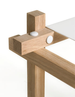 Woody High - Farve: Hvid & natur træ