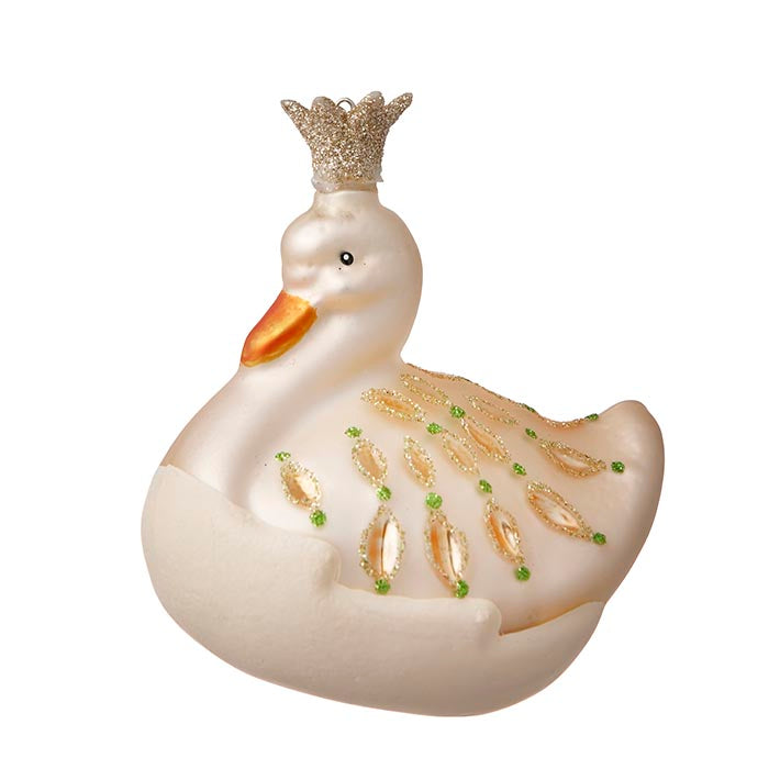 Bungalow svane julekugle
- Farve: Champagne/creme