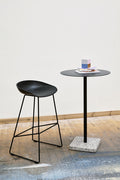 Terrazzo Table - Str. Ø70 X H74 cm - Farve: Grey Terrazzo & Anthracite