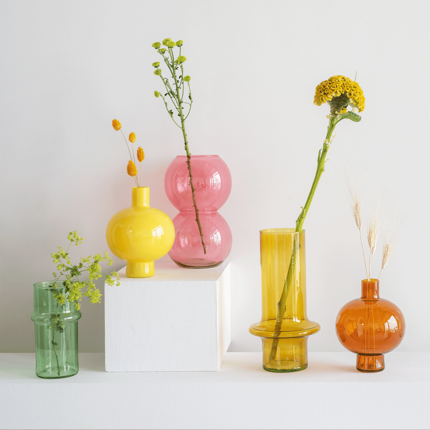 Urban nature vase - Ø 6.2 x 27 cm - Farve klar lyserød