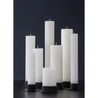 Kunstindustrien Voksalterlys - 6x30 cm - Farve Hvid