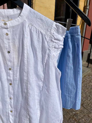 Frau Napoli Pure Linen Top - Bright White