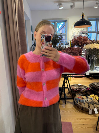 TWNS Timea Mohair Cardigan - Bubblegum Fire