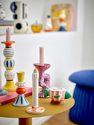 Bloomingville Kairi Keramik Lysestage - Gul