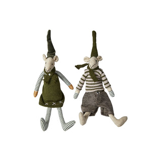 Noa & Nelli - Julemus sidde Grøn H20cm