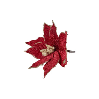 Julestjerne dekoration D17cm velour