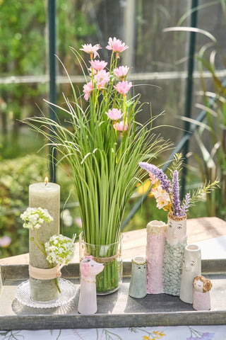 Græs med Blomst - Soft Rose