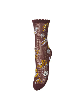 Fiora Cotta Strømper - Maroon Brown
