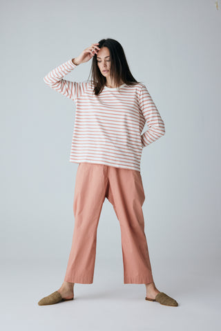 Frau Panama Stripe Bluse - Cameo Brown