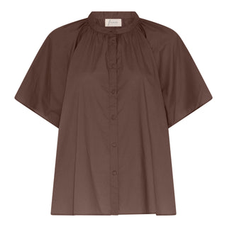 Frau Siena Bomuld Skjorte - Coffee Quartz