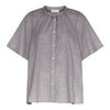 Frau Siena Bomuld Skjorte - Coffee Quartz Stripe