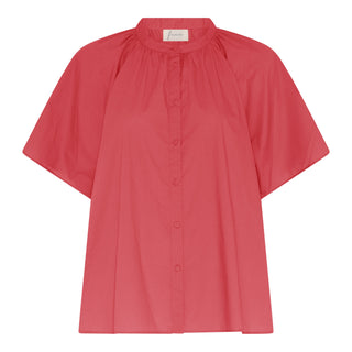 Frau Siena Bomuld Skjorte - Garnet Rose