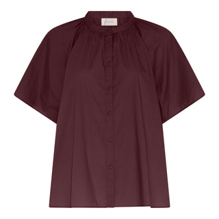 Frau Siena Bomuld Skjorte - Red Mahogany
