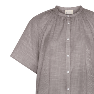 Frau Siena Kjole - Coffee Quartz Stripe