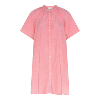 Frau Siena Kjole - Hot Coral Stripe
