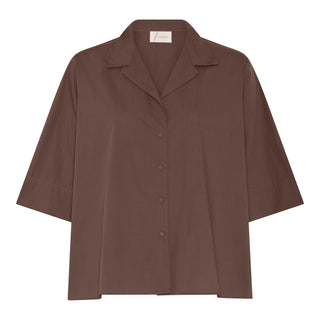 Frau Berlin Bomuld Skjorte - Coffee Quartz