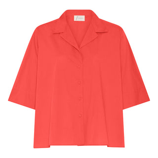 Frau Berlin Bomuld Skjorte - Hot Coral