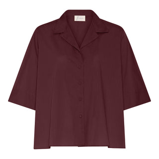Frau Berlin Bomuld Skjorte - Red Mahogany