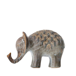 Longuro Brun Keramik Elefant Figur