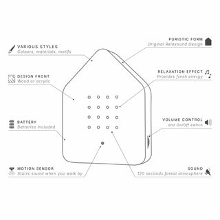 Zwitscher box med fuglekvidder - Valnød Front