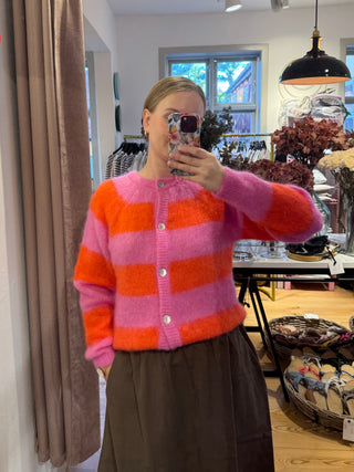 TWNS Timea Mohair Cardigan - Bubblegum Fire