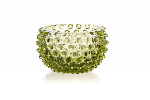 Hobnail glasskål Tapas Ø 11,5 cm - Farve: Oliven Grøn