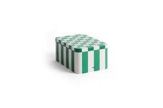 HAY Tin Container - Small Green and off-white