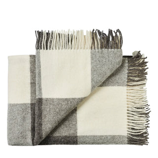 Ærø Uld Plaid 140x240 - Grey White