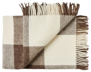 Ærø Uld Plaid 140x240 - Dark Brown