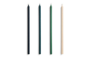 HAY Slim Stearinlys 4 stk - Green and dark green