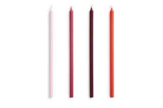 HAY Slim Stearinlys 4 stk - Pink and red