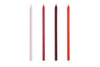 HAY Slim Stearinlys 4 stk - Pink and red
